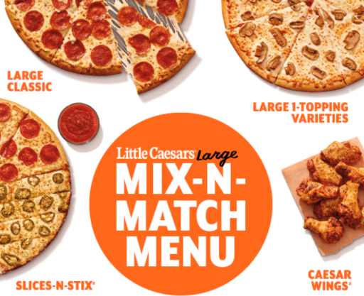 Little Caesars Mix-and-Match Menu 2-5 Items Deal