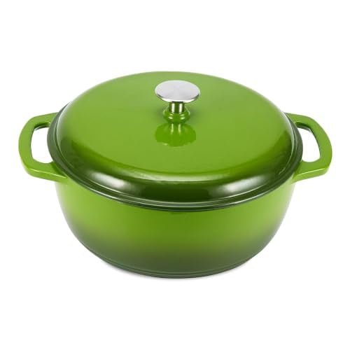 Amazon Basics Enameled Cast Iron Dutch Oven Pot, 7.3-Quart Deal