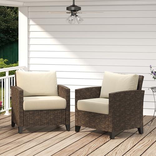 SUNVIVI Outdoor Patio Chairs 2-Pack