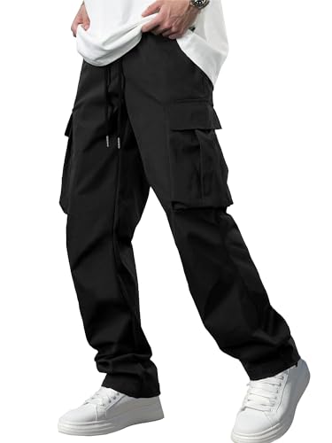 Comdecevis Men's Lightweight Drawstring Tactical Sweatpants