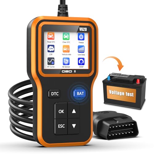 Umeija OBD2 Car Diagnostic Tool & Battery Voltage Tester with 2.8" Display (Orange/Black) Deal