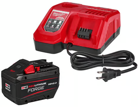Milwaukee M18 HD 12 Ah Lithium-Ion Battery and Charger 2 pc Deal