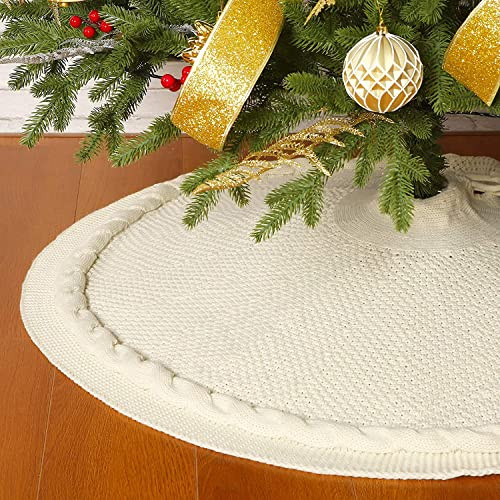 Sattiyrch Knit Christmas Tree Skirt 36"