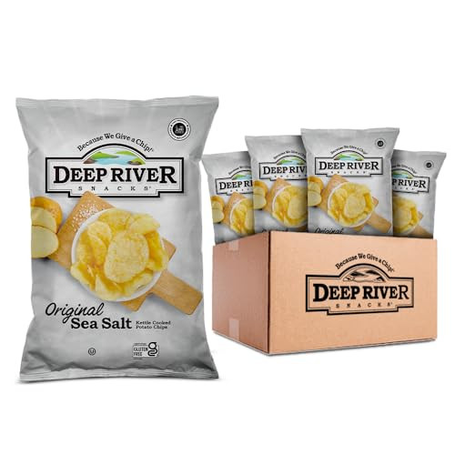 Deep River Snacks Original Sea Salt Kettle Cooked Potato Chips 24-Pack 2-Oz