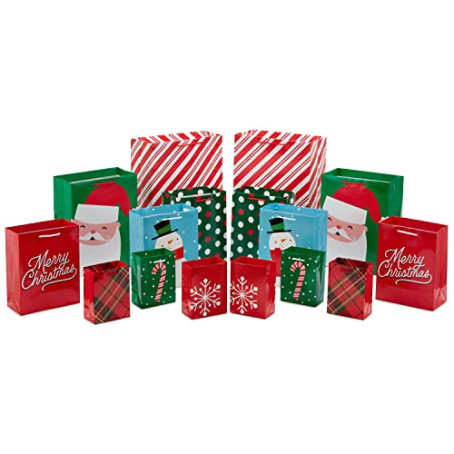 Hallmark Image Arts Assorted Holiday Gift Bag Bundle (16 Bags)
