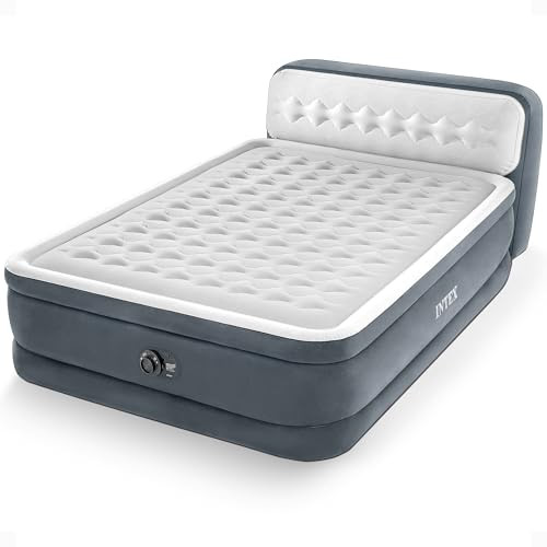 Intex Dura-Beam Deluxe Ultra Plush Air Mattress with Headboard