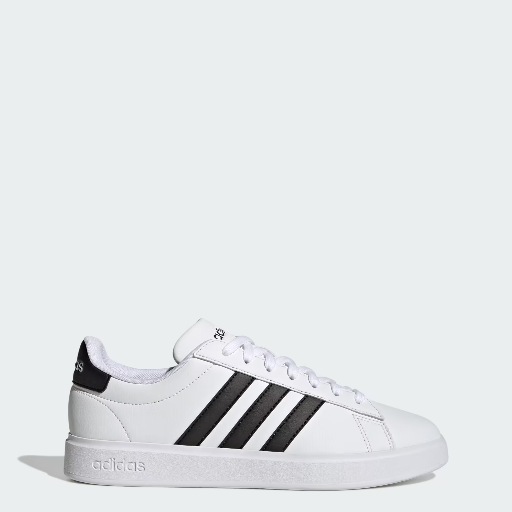 Adidas Men's Grand Court 2.0 Shoes (Cloud White / Core Black / Cloud White) Deal