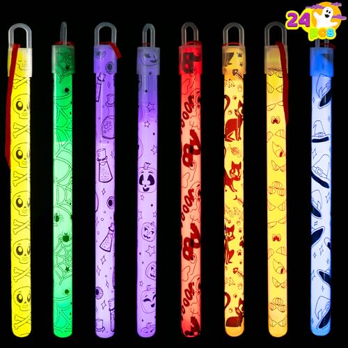 24 Pcs Halloween Glow Stick Hanging Wands Deal