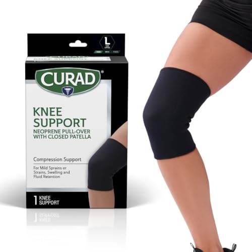 Curad Large Neoprene Pull-Over Closed Patella Knee Support