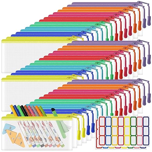 Small Mesh Zipper Pouch Bags 48-Pack Deal