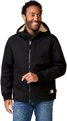 Free Country Men's Hooded Soft-Shell Sherpa Fleece Jacket