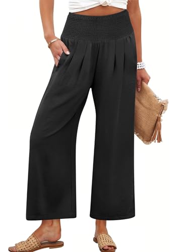 ANRABESS Womens Wide Leg Palazzo Pants with Pockets Deal