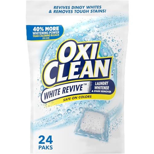 OxiClean White Revive Laundry Whitener and Stain Remover Power Paks, 24 Count Deal