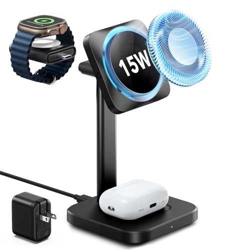 ESR CryoBoost 3-in-1 MagSafe 15W Wireless Charging Stand w/ Cooling Fan Deal