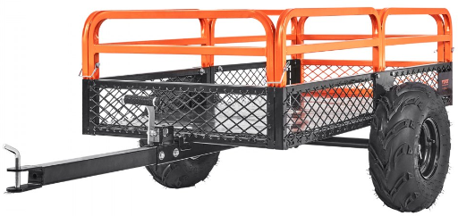 VEVOR ATV UTV Trailer Tow Behind Dump Cart 15-cu-ft 1500lb Load