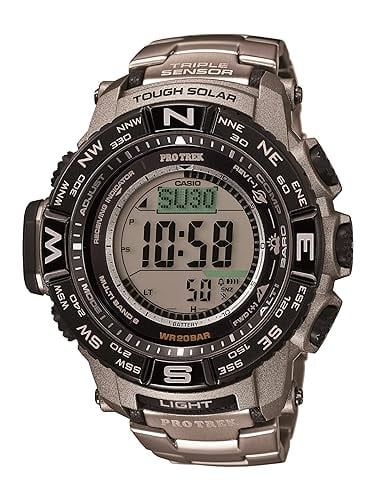 Casio Men's Pro Trek Atomic-Solar Titanium Band Watch Deal