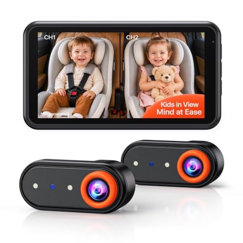 LUCKVIEW BM2PRO Dual Car Camera Baby Monitor for 2 Kids Deal