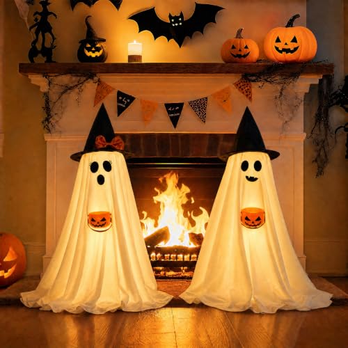 Halloween Decorations Indoor Lighted Ghost 2 Pack