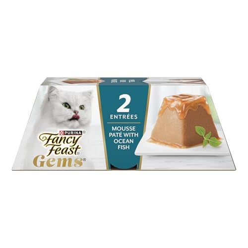 Purina Fancy Feast Gems Pate Mousse with Gravy Cat Food with Ocean Fish 8-Pack Deal