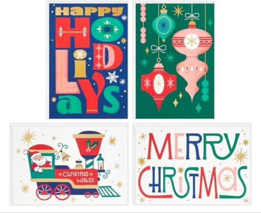Hallmark Bulk Retro Christmas Card Assortment Deal