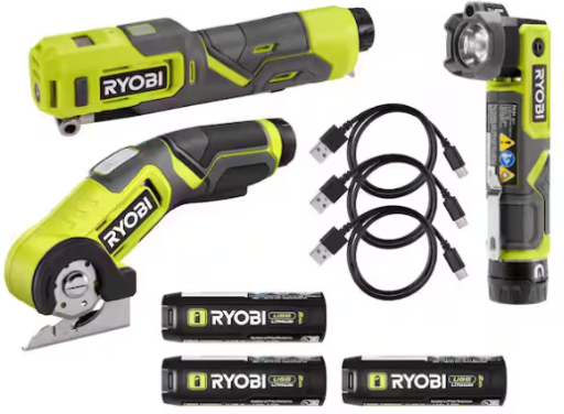 RYOBI USB Lithium 3-Tool Combo Kit with 3.2Ah Batteries