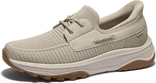 Coostar Men's Slip-On Orthopedic Walking Shoes with Arch Support (Black or Dark Grey)