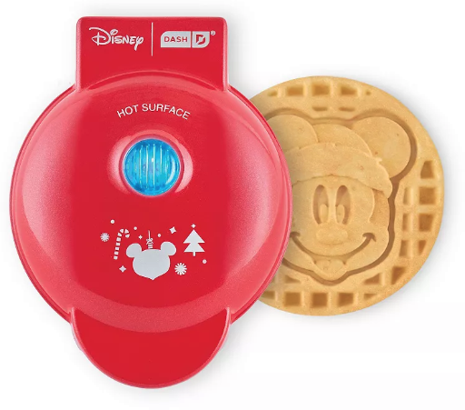 Disney Dash Mickey Mouse Santa Mini Waffle Maker