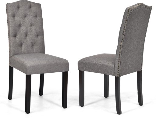 Costway 40.5" Modern Tufted Dining Chairs 2-Pack