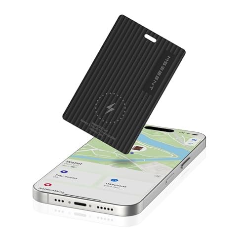 MSEBENT Apple MFi Certified Wallet Tracker Card w/ Wireless Charging
