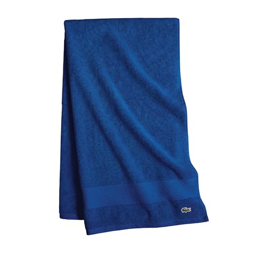 Lacoste Heritage 100% Supima Cotton Bath Towel 30" x 54", Surf Blue Deal
