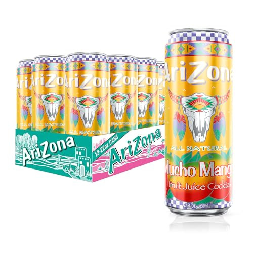 AriZona Mucho Mango Fruit Juice Cocktail Cans 12-Pack 22-Oz