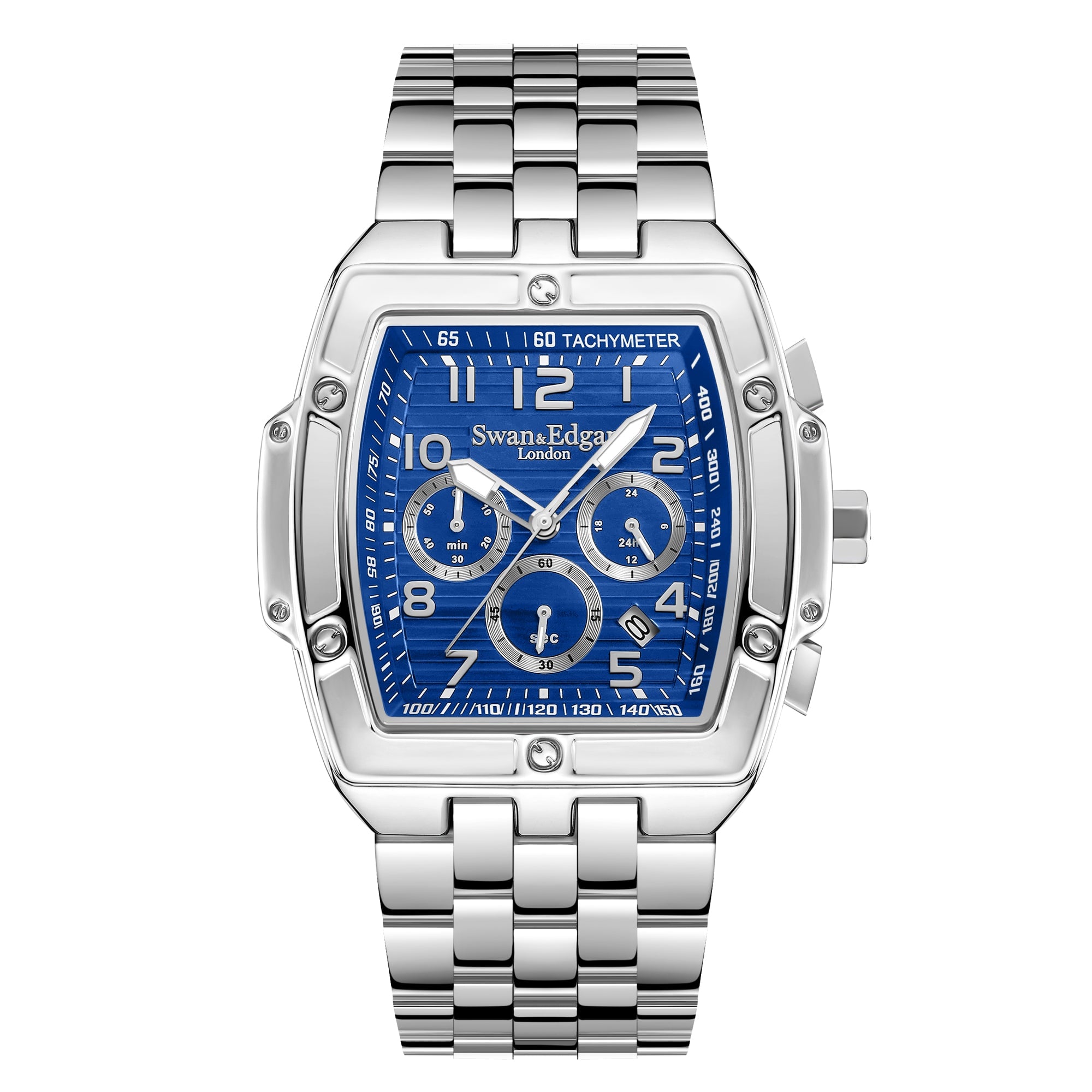Swan & Edgar Ambassador Stainless Steel Blue Dial Watch Deal