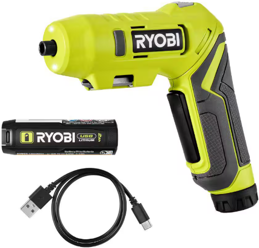 Ryobi USB Lithium Screwdriver Kit with 2Ah and 3Ah USB Batteries (3-Battery Set) Deal