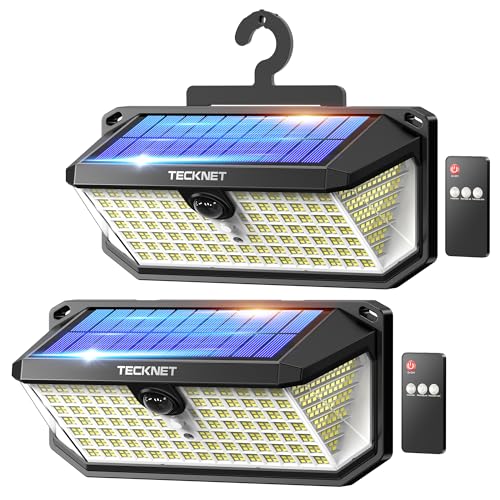 TECKNET 546-LED Solar Motion Sensor Lights 2-Pack Deal