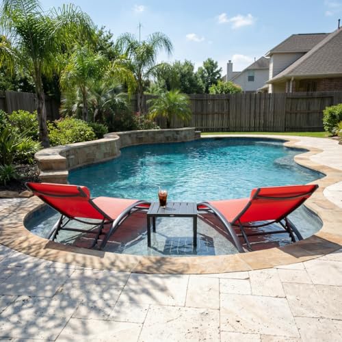 3-Piece PURPLE LEAF Aluminum Frame Patio Chaise Lounge Set Deal