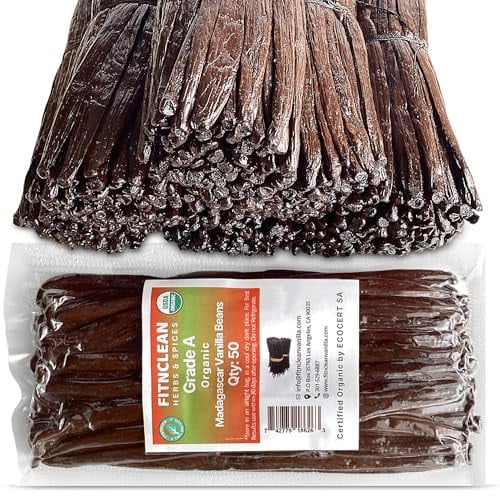 50-Count 5" Organic Grade A Madagascar Vanilla Beans Deal