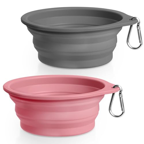 Rest-Eazzzy Silicone Collapsible Dog Bowl 2-Pack 18.6-Ounce
