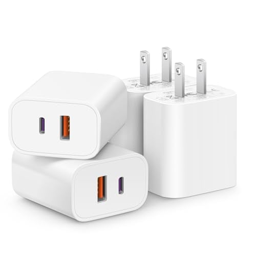 CXX 4-Pack 2-Port 20W USB-C + QC 3.0 USB-A Wall Adapters Deal