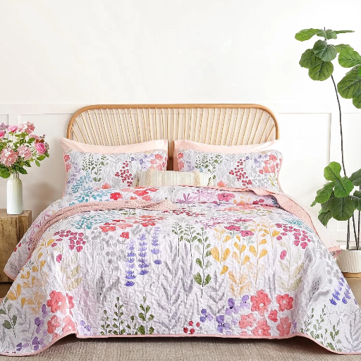 Floral Quilt Sets - 3pcs