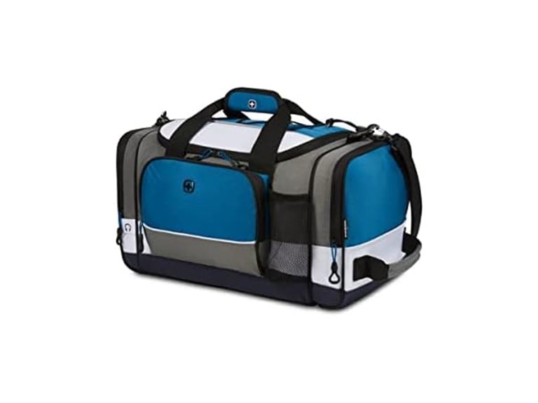 SwissGear Apex 20'' Duffle Bag with Bungee-Cord System Grey Blue Deal