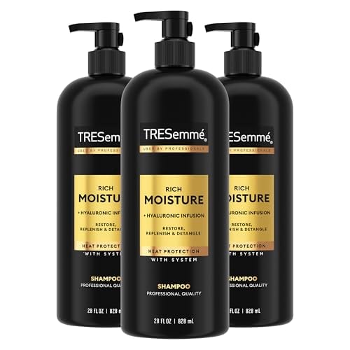 TRESemmé Rich Moisture Hydrating Shampoo for Dry Hair, 28 oz, 3-Pack Deal