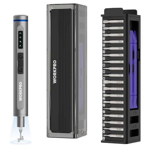 WORKPRO Mini Electric Screwdriver with 36 S2 Steel Bits & 2 Pry Bars Deal