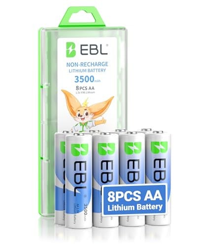EBL 3500mAh Lithium Batteries AA 8 Pack Deal