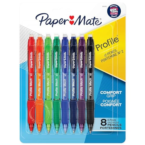 Paper Mate Profile Mech 0.7mm Mechanical Pencil, #2 Lead, 8 Count