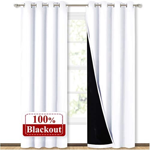 NICETOWN 100% Blackout Double Layer Curtain Panels 52" x 84" Deal