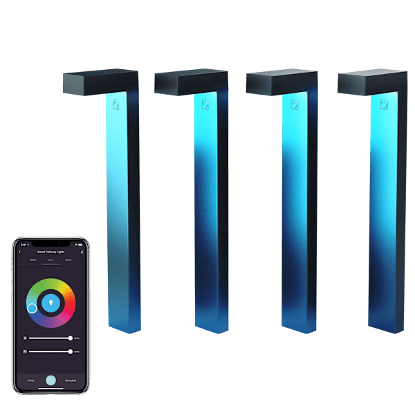 Atomi Smart Wi-Fi Platea Outdoor Pathway Lights 4-Pack Deal