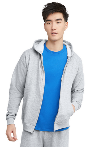 Hanes Men's EcoSmart Full-Zip Fleece Hoodie