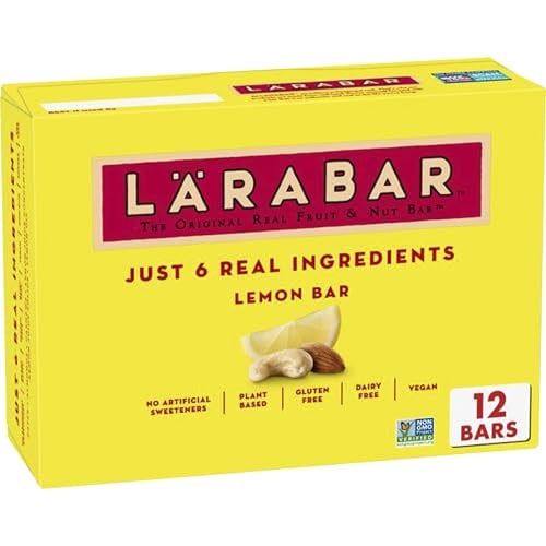 Larabar Lemon Bar Fruit and Nut Bars, Gluten Free and Vegan, 12 Ct Deal