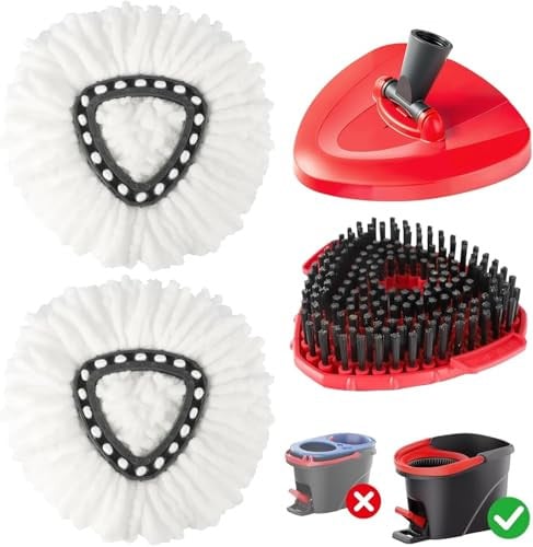 4-in-1 Mop Heads Replacements for O Cedar EasyWring 1 Tank System 4-Pack