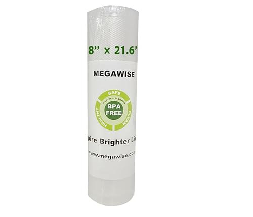Megawise Vacuum Sealer Bags 8"W x 21.6"L